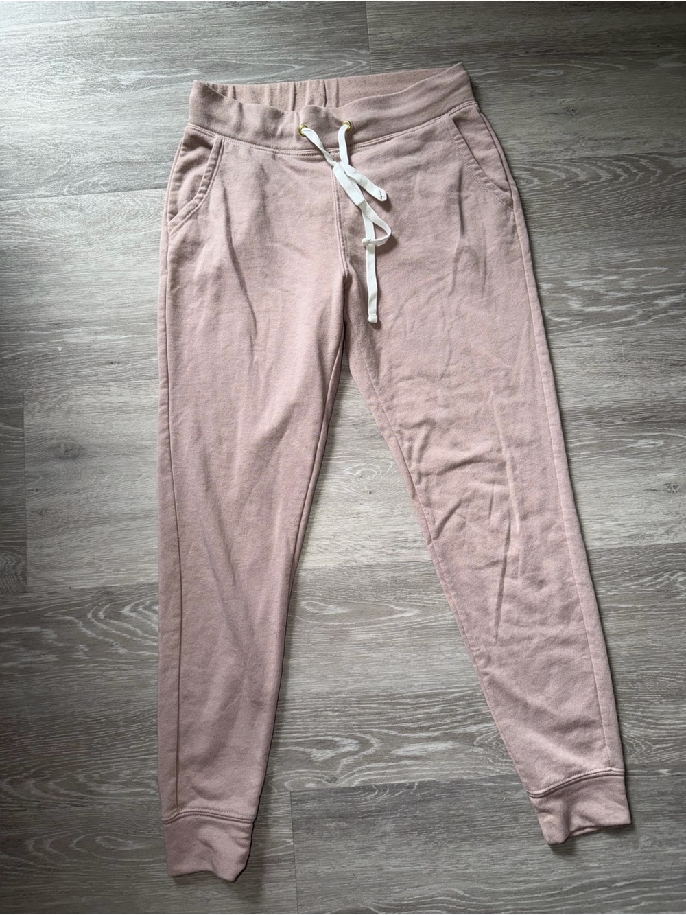 Old Navy Blush Pink Men's Jogger Sweatpants with White Drawstring
